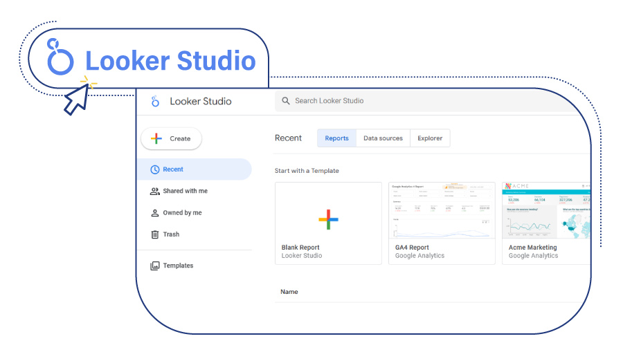 داشبورد سئو برای Google Search Console در Looker Studio